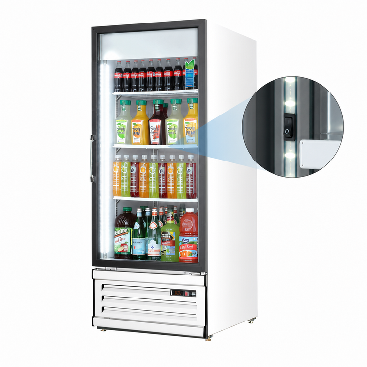 Product image #4 for Everest Refrigeration EMGR10 24-Inch One-Section Reach-In Glass Door Merchandiser Refrigerator