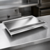 Thumbnail image #4 for Atlas Metal 24-Inch Drop-In Double Urn Drain with Anti-Splash Grate, Stainless Steel