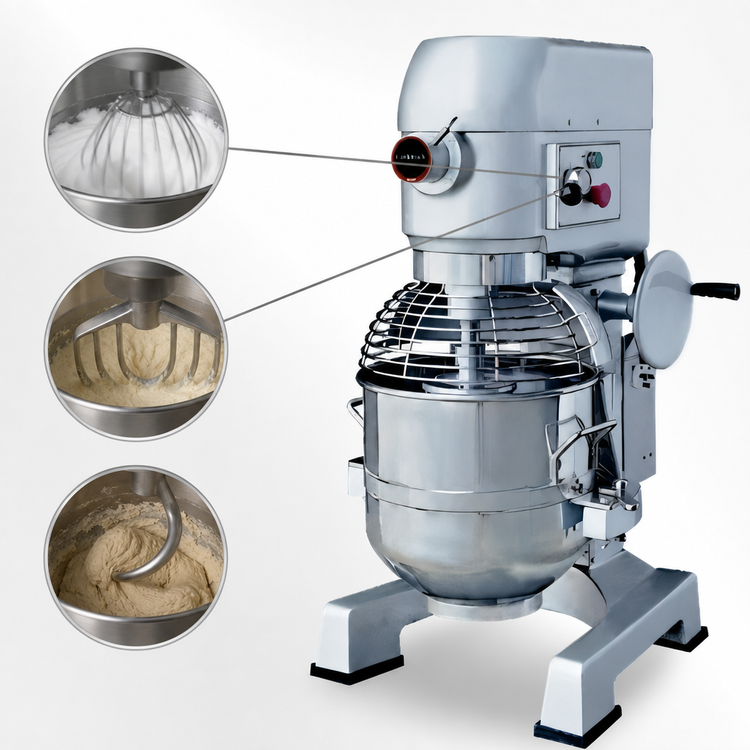 Product image #4 for BakeMax 30 Qt Countertop Planetary Mixer, Gear Driven, 3-Speed