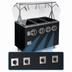 Thumbnail image #4 for Vollrath 2-Series Affordable Portable Deluxe 4-Well Mobile Hot Food Station with Buffet-Style Breath Guard