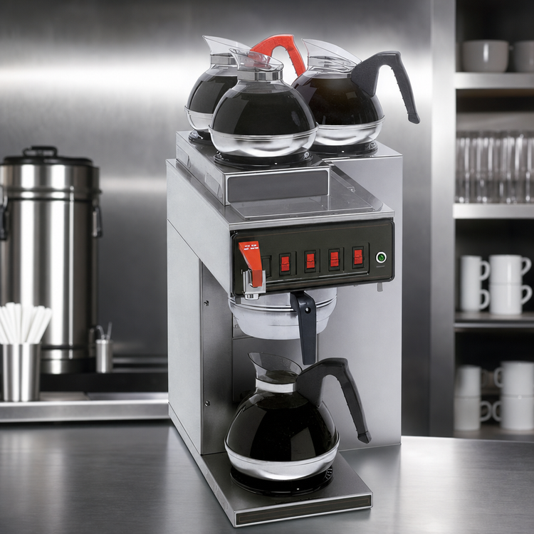 Product image #4 for BUNN Automatic Single Commercial Drip Coffee Brewer with 3 Warmers, Hot Water Faucet, and Pourover Feature