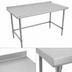 Thumbnail image #4 for John Boos Stallion 144-Inch x 30-Inch 16-Gauge Stainless Steel Work Table with 1-1/2-Inch Rear Backsplash and Safety Edge Front
