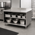 Thumbnail image #4 for BK Resources Stainless Steel Chef Table Cabinet Base, Open Front, 30 x 30 Inches, 5-Inch Riser