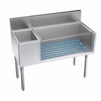 Thumbnail image #4 for Krowne Royal Series KR19-M42R-10 42-Inch Stainless Steel Underbar Combination Ice Bin with Right-Side Ice Bin, Bottle Storage & 10-Circuit Cold Plate