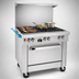Thumbnail image #4 for Southbend Ultimate 36-Inch Gas Restaurant Range with Charbroiler Top, Cabinet Base, and Hi-Shelf