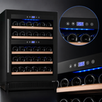Thumbnail image #4 for Omcan USA 48260 23-Inch 40-Bottle Dual-Zone Commercial Wine Cooler, Black Glass Door, Digital Controls
