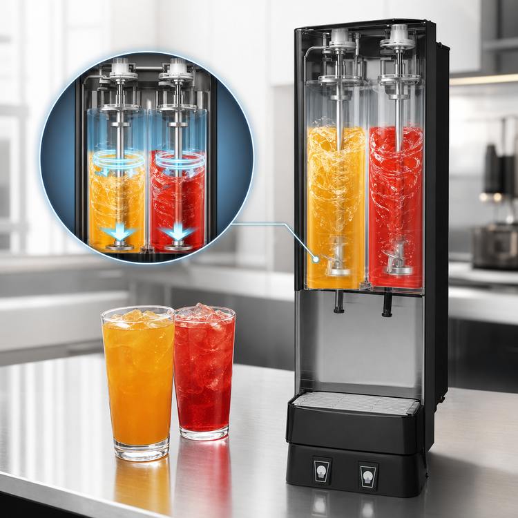 Product image #4 for BUNN Silver Series JDF-2S 2-Flavor Cold Beverage System with ADA Buttons and Lighted Door
