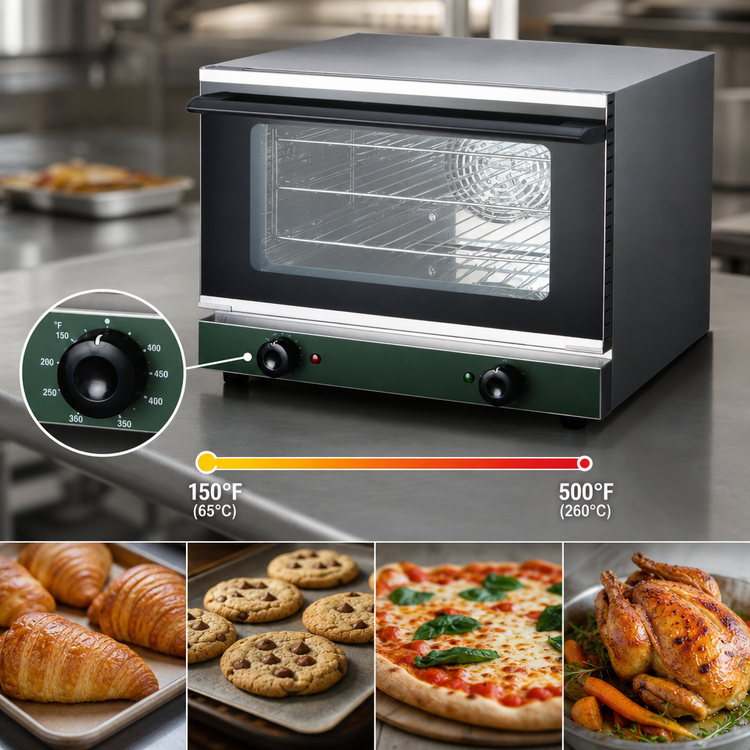 Product image #5 for Winco Quarter-Size Countertop Electric Convection Oven, 0.8 Cu. Ft., 120V