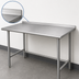 Thumbnail image #4 for Advance Tabco 84 Inch x 24 Inch 14-Gauge 304 Stainless Steel Work Table with 1.5 Inch Rear Up-Turn