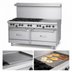 Thumbnail image #4 for US Range U Series 60-Inch Gas Restaurant Range with 4 Open Burners, 36-Inch Griddle, and 2 Standard Ovens