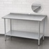 Thumbnail image #4 for Advance Tabco FMG-309 108 x 30 Inch Work Table with 304 Stainless Steel Top, Rear Up-Turn, and Galvanized Undershelf