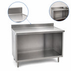 Thumbnail image #4 for Eagle Group Spec-Master UOB2448SEM Underbar Stainless Steel Work Table, Open-Front Cabinet Base, 48 x 24 in, 14-Gauge 304 Top, Marine Edge