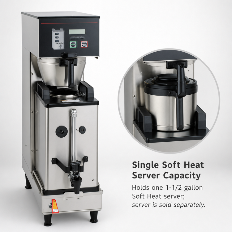 Product image #4 for BUNN BrewWISE Single Soft Heat Satellite Coffee Brewer, 1-1/2 Gallon Server Capacity, 120V
