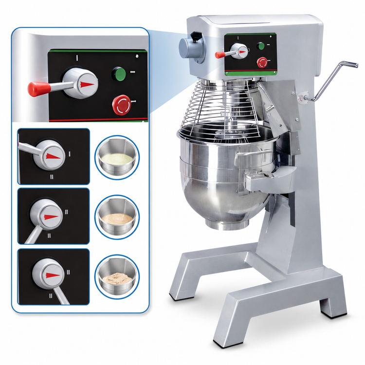 Product image #4 for Winco Spectrum EMP-30 30 Liter Floor Model Planetary Mixer with #12 Hub