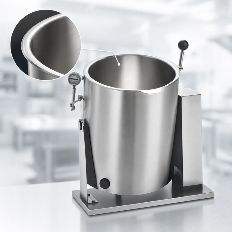 Product image #4 for Legion TEH-20 5 Gallon Electric Full Steam Jacket Tilting Tabletop Kettle