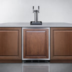 Thumbnail image #4 for Summit Commercial Summit Appliance SBC58BLIFFLTWADA Undercounter Floating-Tap Dual-Tap Beer Kegerator, Panel-Ready, ADA Height, 5.8 Cu. Ft.