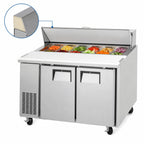 Thumbnail image #4 for Everest Refrigeration EPR2-24 47-1/2 Inch Two-Section Sandwich Prep Table, 12-Pan Top, 9.0 Cu. Ft.