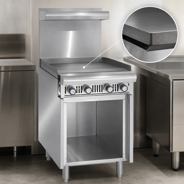 Product image #4 for Imperial Spec Series 24-Inch Heavy-Duty Gas Add-A-Unit Griddle Range with Thermostatic Controls and Open Cabinet Base