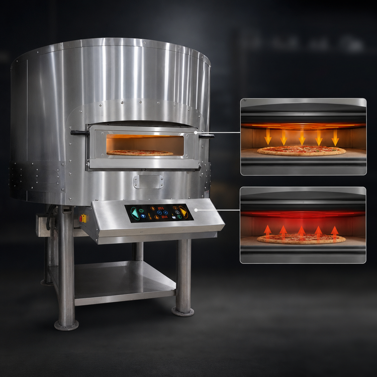 Product image #4 for Rosito Bisani FRV125-ST Rotary Electric Convection Pizza Oven, 49 Inch, 8 x 11 Inch Capacity