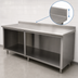 Thumbnail image #4 for Advance Tabco Special Value 96 Inch x 30 Inch 16 Gauge 304 Stainless Steel Open Base Work Table with 5 Inch Backsplash