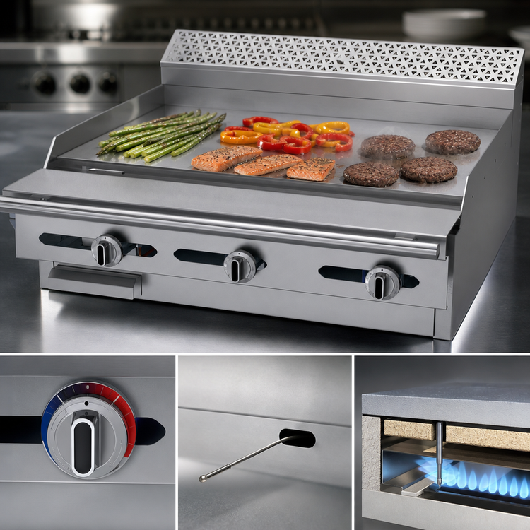 Product image #4 for Garland Cuisine Series 36-Inch Modular Gas Griddle Top Range with Thermostatic Controls and 1-Inch Steel Plate