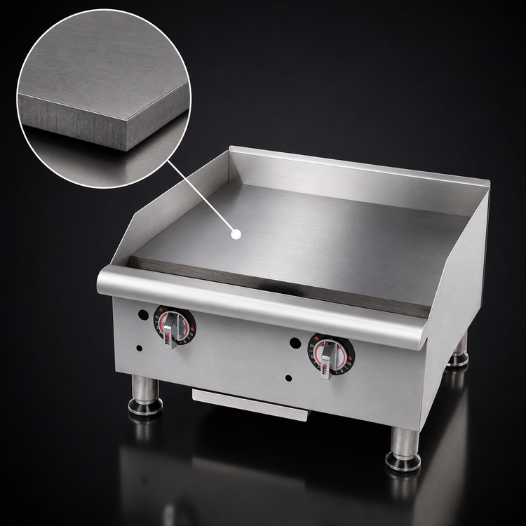 Product image #4 for APW Wyott Workline GGM-24S 24-Inch Countertop Gas Griddle with 3/4-Inch Smooth Polished Steel Plate