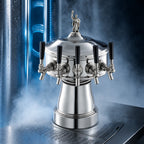 Thumbnail image #4 for Perlick Corporation 4005-4BTF 4-Faucet Glycol-Cooled Countertop Draft Beer Tower, Polished Chrome