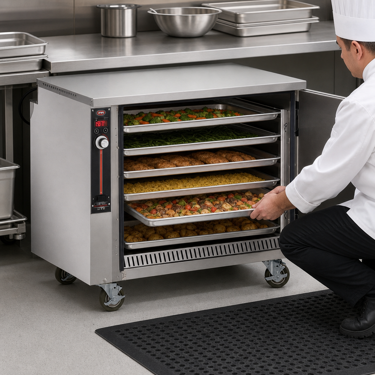 Product image #4 for FWE Handy Line Undercounter Mobile Side-Loading Heated Cabinet, 7 Full-Size Sheet Pan Capacity