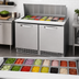 Thumbnail image #3 for True SPEC Series 48-Inch Two-Section Refrigerated Sandwich/Salad Prep Table, Rear-Mounted Self-Contained Refrigeration, 18 Pan Capacity