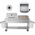 Thumbnail image #4 for KoolMore 8-Burner Mobile Commercial Outdoor Grill Charbroiler with 30-Inch Roll Dome Cover, Propane