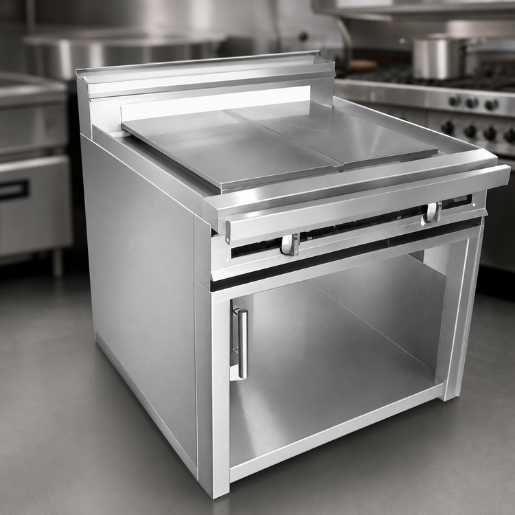 Product image #4 for Titan JTRH-24IP 24-Inch Gas Heavy Duty Plancha Top Range with Cabinet Base