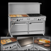 Thumbnail image #4 for Southbend Ultimate 60-Inch Gas Restaurant Range with 4 Non-Clog Burners, 36-Inch Griddle, Standard Oven, and Convection Oven