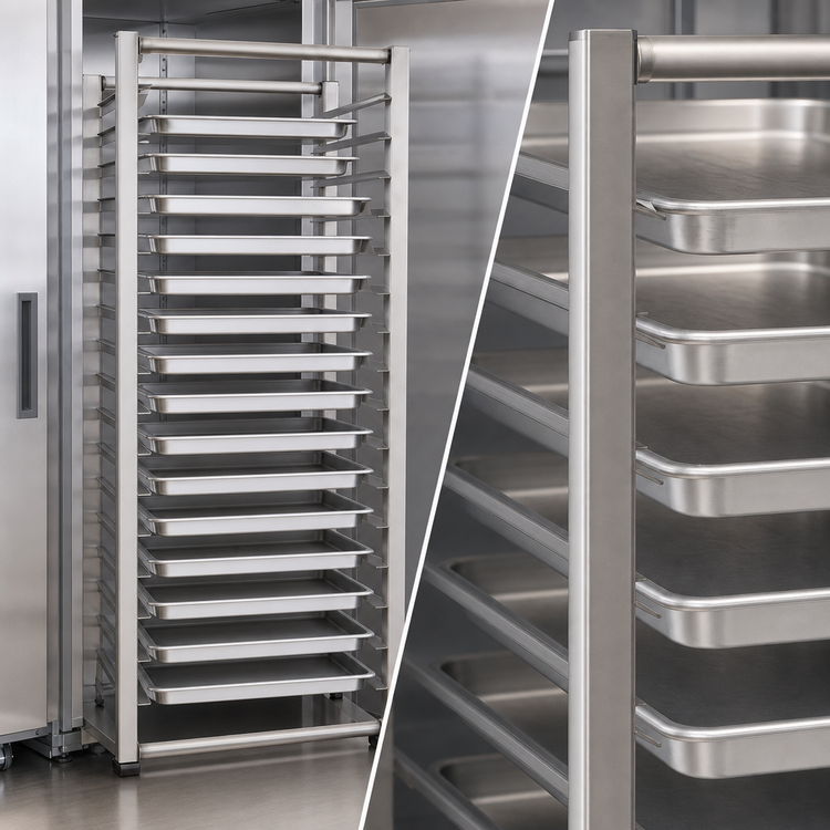 Product image #4 for Turbo Air 304 Stainless Steel Full Size Pan Rack for Reach-In Refrigerators and Freezers, 15 Sheet Pan Capacity