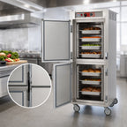 Thumbnail image #4 for Metro C5 C569L-SDS-LPDS Full-Height Pass-Thru Heated Holding Cabinet with Solid Dutch Doors, 34-Pan Capacity, Stainless Steel, Mobile
