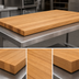Thumbnail image #4 for Appalachian OKT8448-V 84 x 48 Inch Edge Grain Red Oak Island Countertop, Varnique Finish