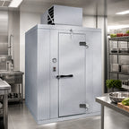 Thumbnail image #4 for Kolpak Polar-Pak P8-0606-FT Indoor Walk-In Freezer, 6 ft x 6 ft x 8 ft 7 in, Top-Mounted Self-Contained, Galvalume, Aluminum Floor