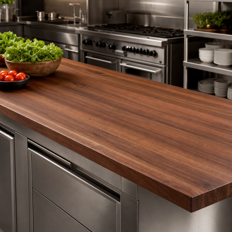 Product image #4 for Boos Block American Black Walnut Edge Grain Kitchen Countertop, 108" x 32" x 3"