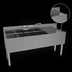 Thumbnail image #4 for Glastender Four-Compartment Stainless Steel Underbar Sink Unit with Right Drainboard and Faucet, 66 x 19 Inches