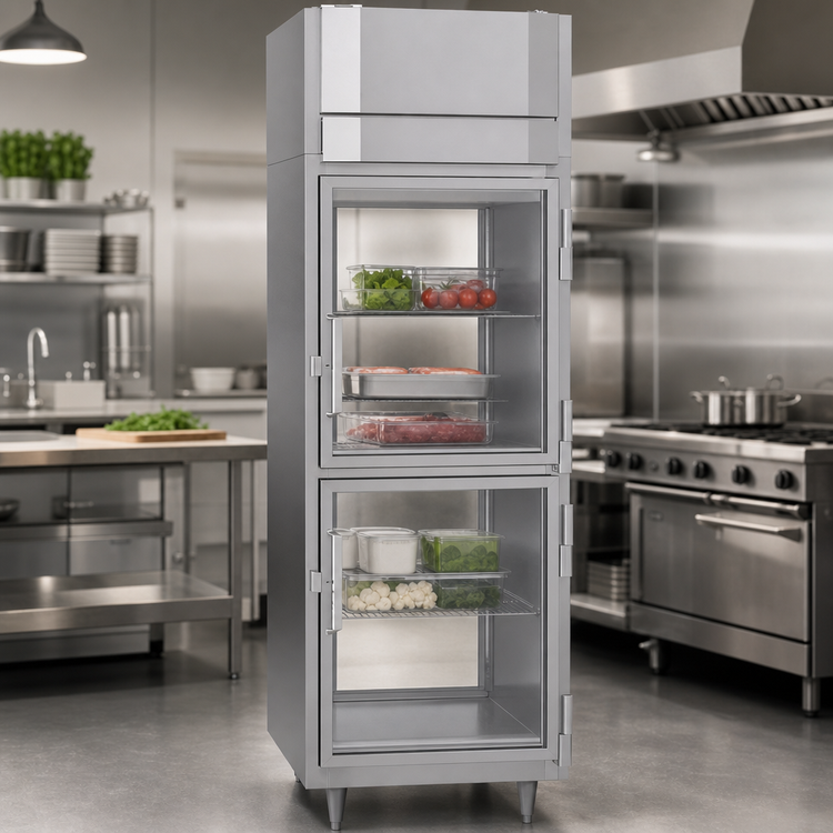 Product image #5 for Victory UltraSpec 1-Section Pass-Thru Glass Half-Door Freezer, Self-Contained, Standard Depth, 22.9 Cu. Ft.