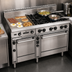 Thumbnail image #4 for Bistro 60-Inch Gas Restaurant Range with 6 Open Burners, 24-Inch Griddle, Space Saver Oven and Convection Oven
