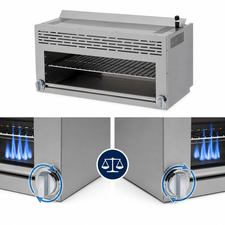 Product image #4 for Migali Competitor Series 36-Inch Countertop Natural Gas Cheesemelter with 43,000 BTU Infrared Burners