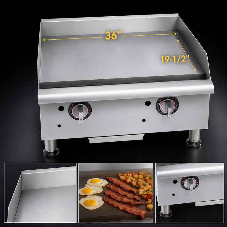 Product image #4 for APW Wyott Workline GGM-36S 36-Inch Countertop Gas Griddle with 36" x 19-1/2" Cooking Surface