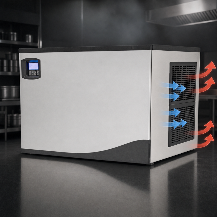 Product image #4 for Maxx Ice MIM1000N Modular Full Dice Cube Ice Maker - 937 lb. Production, Air-Cooled