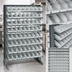 Thumbnail image #4 for Quantum Sloped Double-Sided Pick Rack with 16 Shelves and 128 Clear Bins
