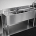 Thumbnail image #4 for Choice Two-Compartment Underbar Sink Unit with Left Drainboard and Faucet, 36-Inch W x 24-Inch D