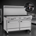 Thumbnail image #4 for Southbend Ultimate 60-Inch Commercial Gas Restaurant Range with 8 Open Burners and 2 Cabinets
