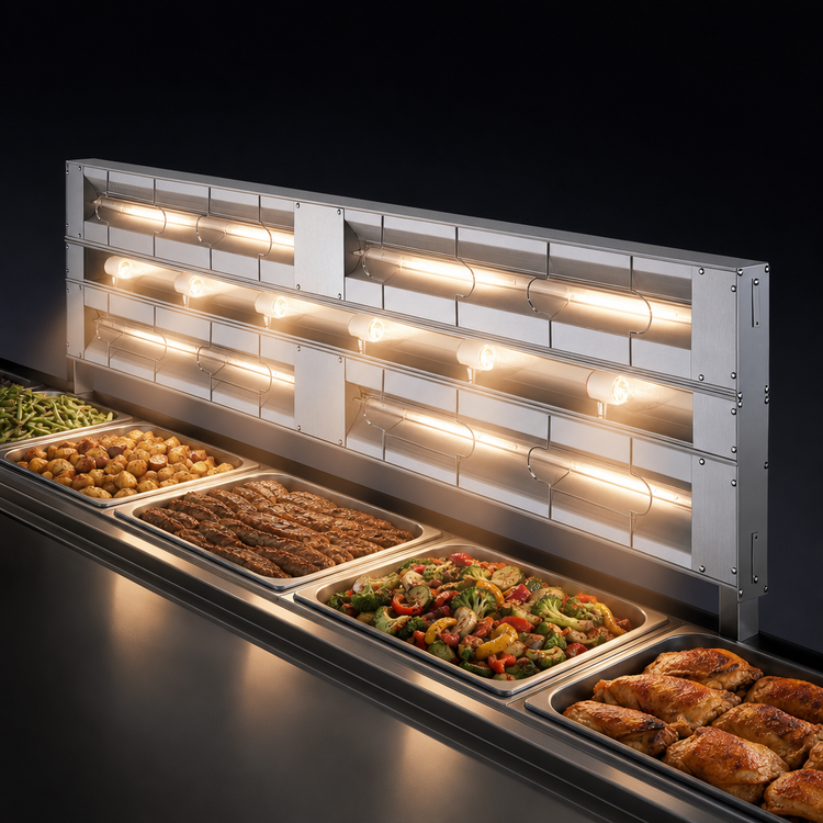 Product image #4 for Hatco Glo-Ray 144-Inch Double Lighted Infrared Strip Heater