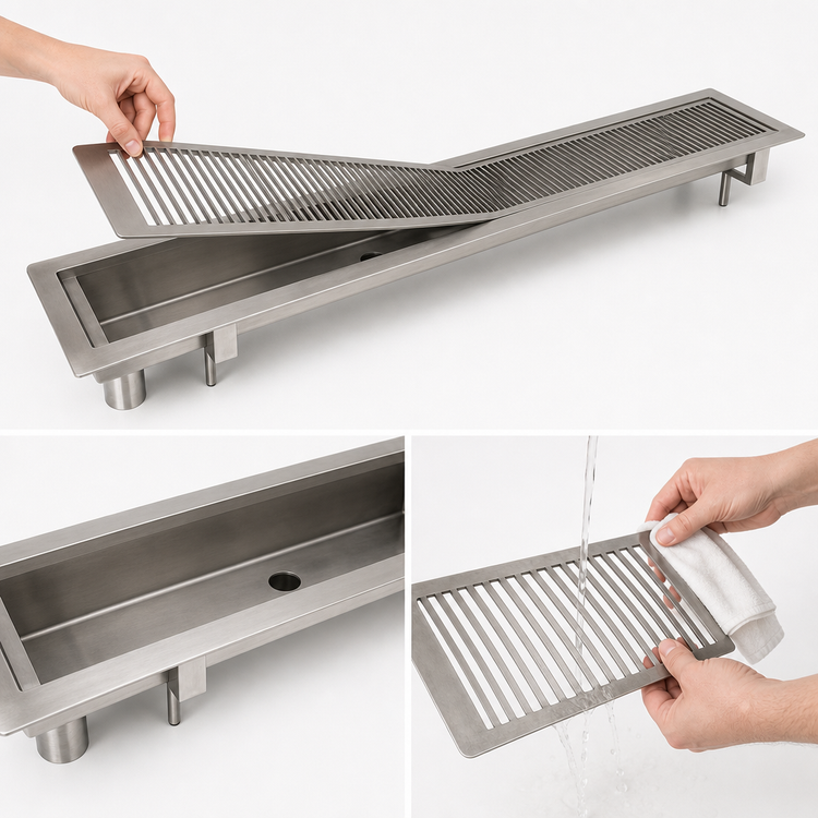Product image #4 for 72-Inch Urn Trough with Drip Plate, T-304 Stainless Steel
