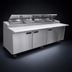 Thumbnail image #4 for Delfield LiquiTec 99-Inch Three-Section Self-Contained Refrigerated Pizza Prep Table with Raised Rail