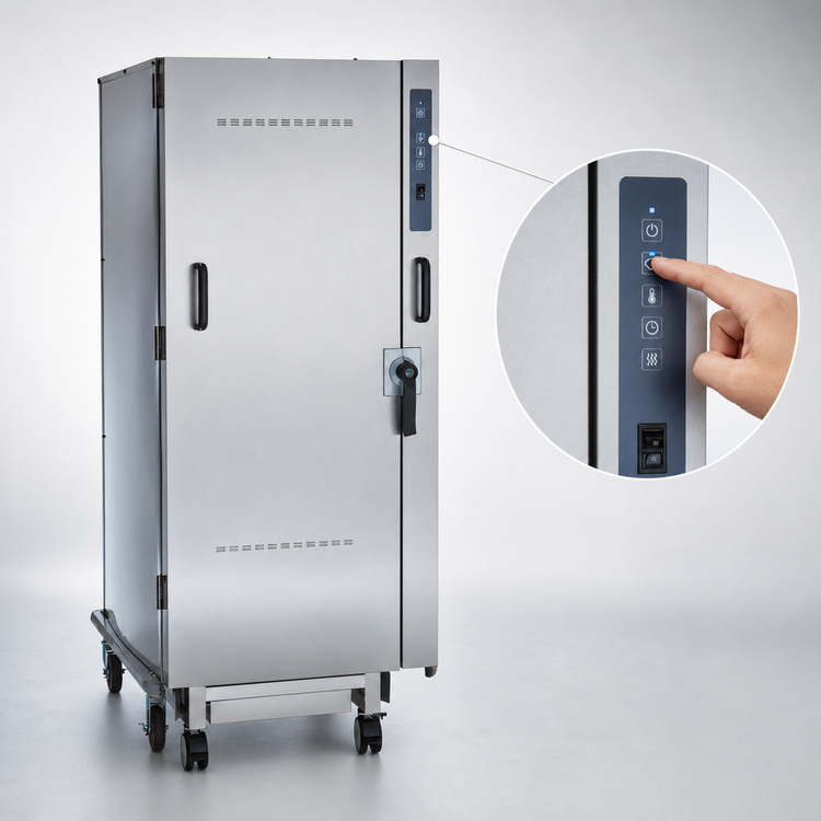 Product image #5 for Alto-Shaam Combimate 20-20MW Mobile Single-Door Halo Heat Companion Holding Cabinet, 40 Pan Capacity